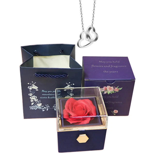 Preserved rose Silver Purple